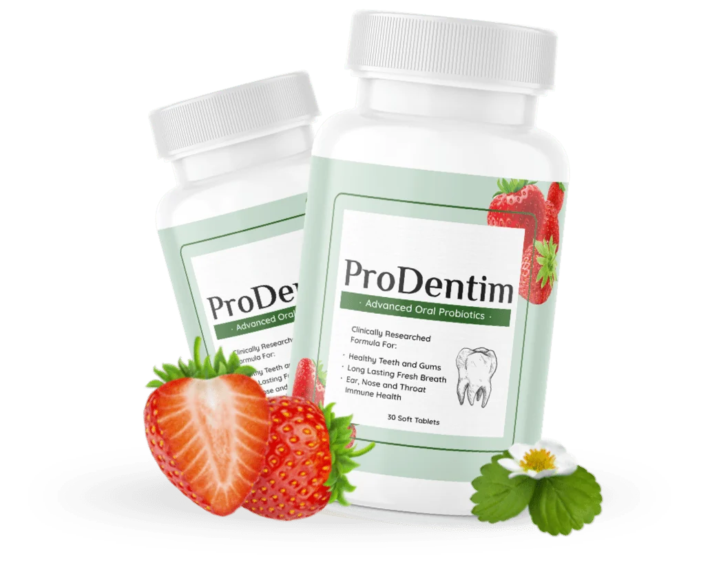 Official ProDentim product image showing two bottles