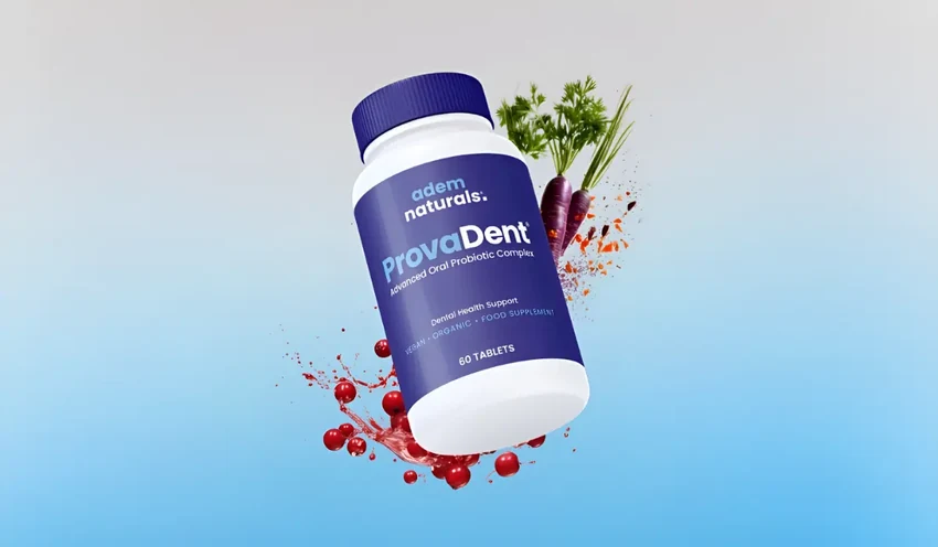 Single bottle of ProvaDent oral probiotic supplement